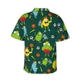 thumbnail image 4 of Xecao Sport Monster print Hawaiian shirt - a stylish short-sleeve button-down for men, perfect for casual beach and tropical outings., 4 of 9