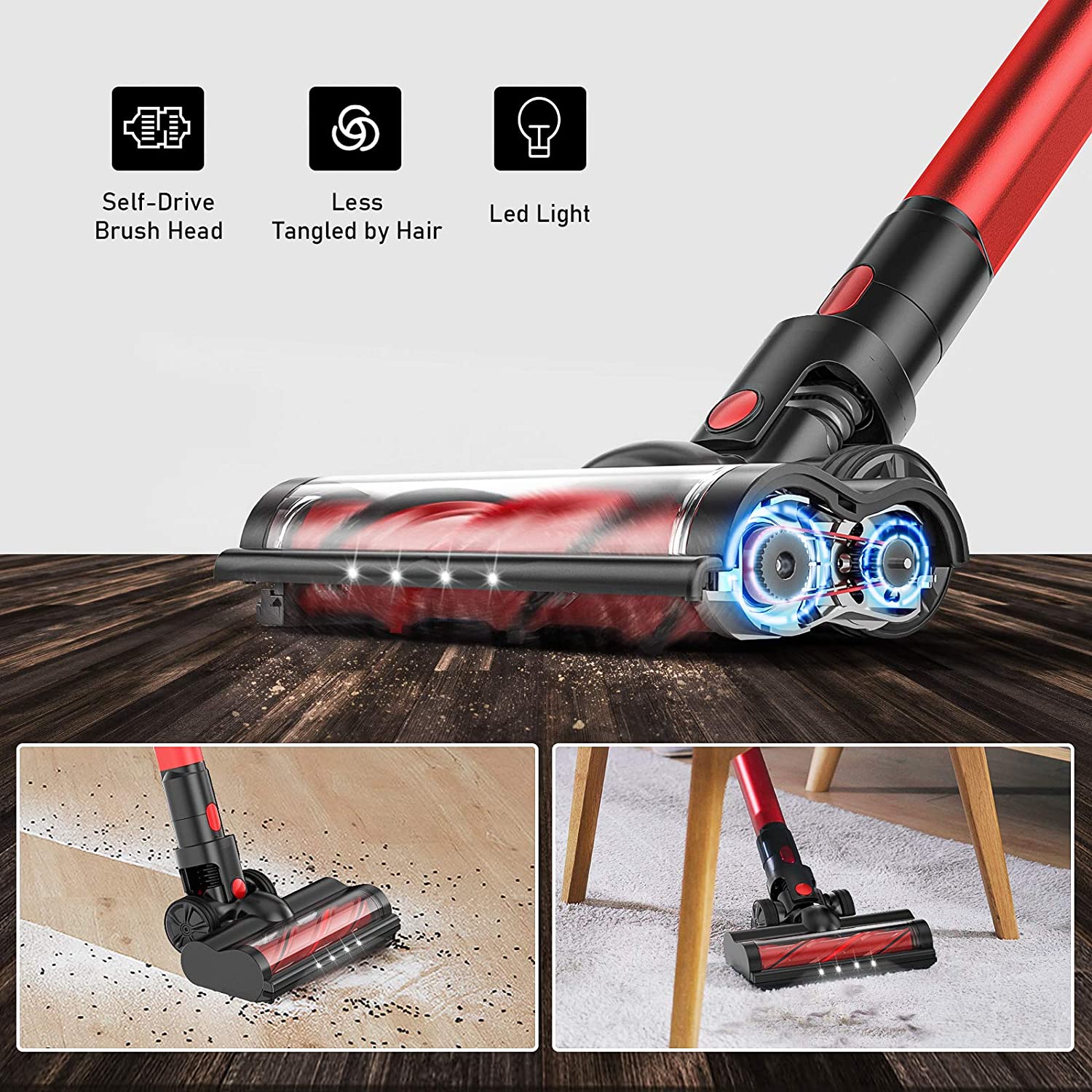 Buy Moosoo Cordless Vacuum Lightweight 