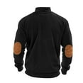 thumbnail image 4 of Enjoytime Mens Sweatshirt Patchwork Stand Up Collar Half Zip Pullover Tops Long Sleeve Thick Loose Soft Oversized Sweatshirts Black XL, 4 of 7