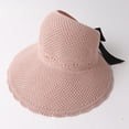 thumbnail image 2 of Prolriy Sun Hats for Women Summer Beach Top Able Open Hat Wide Visor Roll Fold Sun Up Cap Women Baseball Caps Beach Hats for Women Pink, 2 of 2