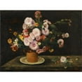 thumbnail image 3 of Gustave Courbet 14x12 Black Modern Framed Museum Art Print Titled - Bouquet of Asters (1859), 3 of 5