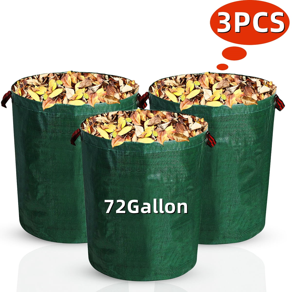 Leaf Bags Reusable Garden Waste Bag Heavy Duty Lawn and Leaf bags 72