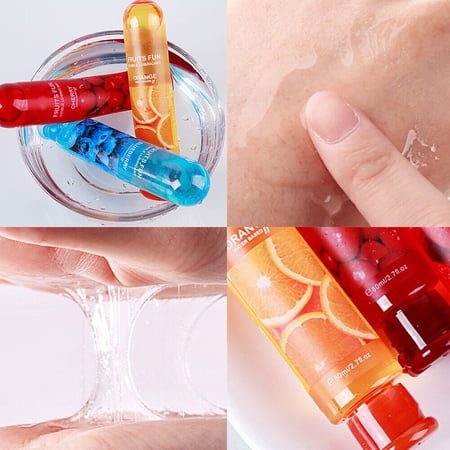 US 2 Pcs Edible Fruit Flavor Lubricant Sex Lube Water Based Lube Couple Oral Sex