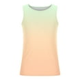 thumbnail image 4 of RYRJJ Men's Gym Workout Sports Tank Tops Fashion Gradient Sleeveless Tees Summer Casual Beach Vacation Shirts for Men(Orange,L), 4 of 4