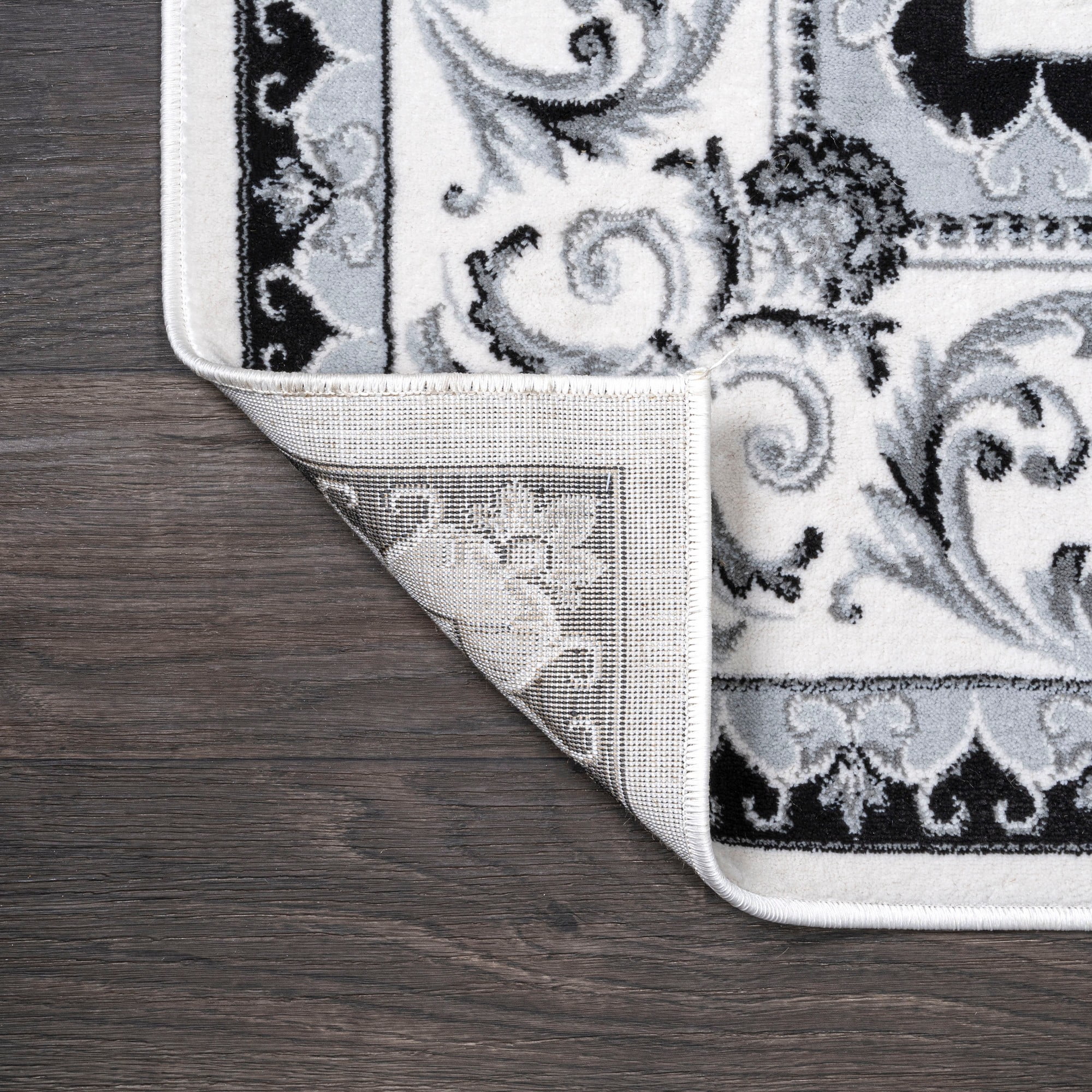 JONATHAN Y MODERN PERSIAN 2 x 8 Runner Rug, Acanthus French Border - Cream/Light Gray, MDP504B-28