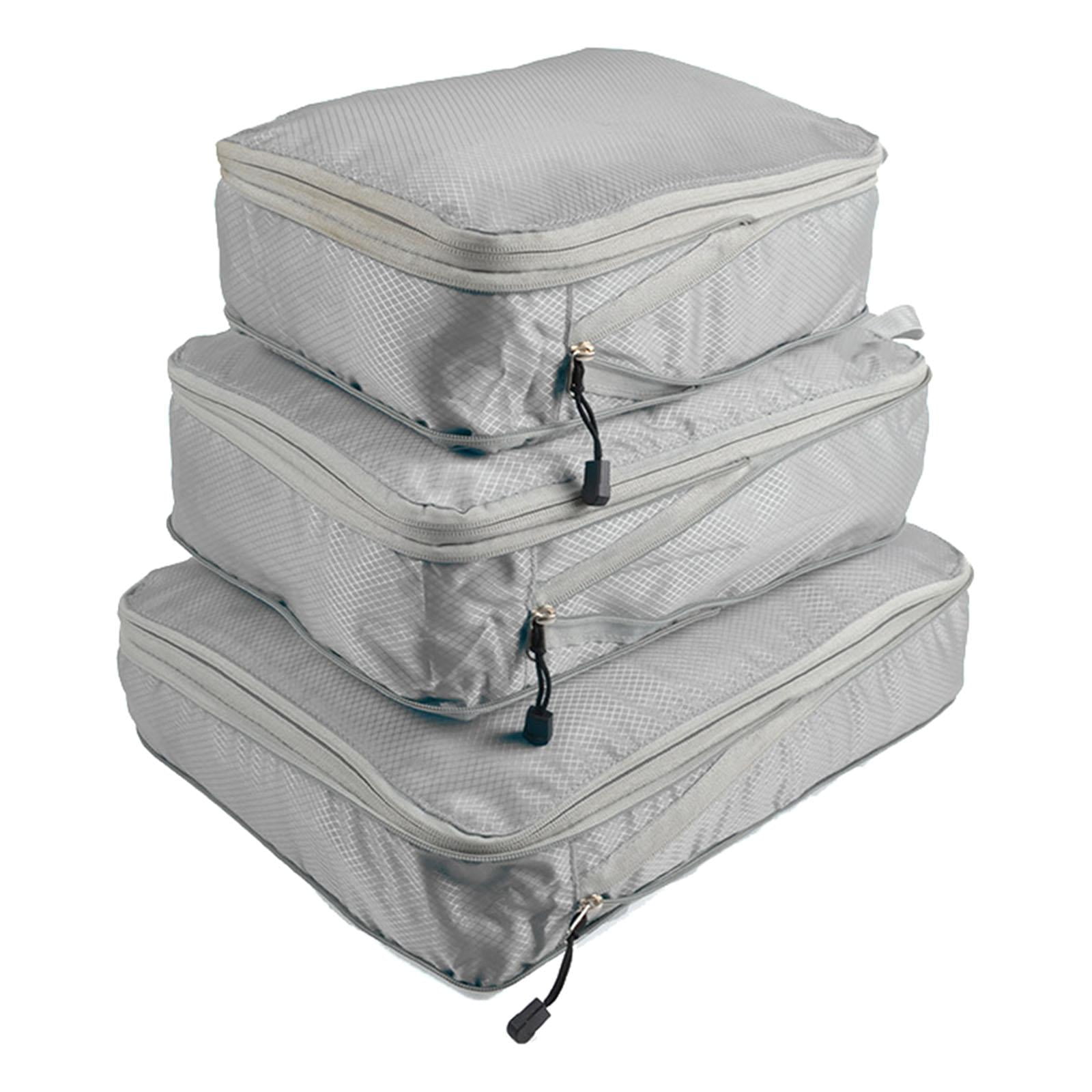 FVDPWYE Compression Travel Packing Cube, Pouch Waterproof Expandable Toiletry Bags Gray