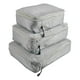 thumbnail image 4 of Organizador de equipaje tipo cubo, bolsas de aseo comprimibles, plegables y ligeras. Gris, 4 of 6