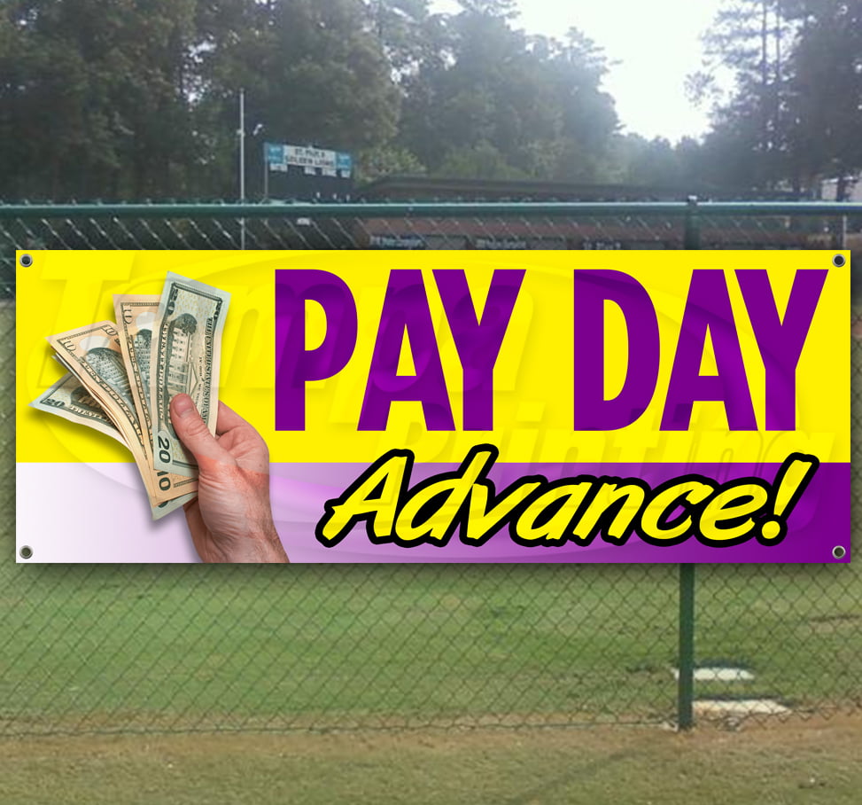 Payday Loans Now Open 13 oz Banner Heavy-Duty Vinyl Single-Sided with Metal Grommets 