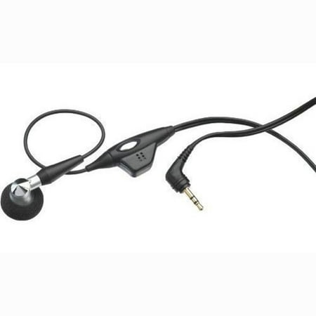 Headset MONO 3.5mm Hands-free Earphone Single Earbud Headphone w Mic Wired [Black] Compatible With iPhone SE, iPad 9.7 3 2