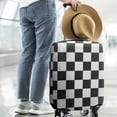 thumbnail image 2 of Black and White Checkered Pattern Luggage Cover Fashion Suitcase Cover Baggage Covers Fit 25-28 Inch Luggage (Go Travel), 2 of 5