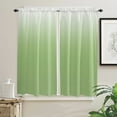 thumbnail image 3 of Dirty Green White Gradient Small Curtain Rod Pocket Short Curtains Half Drapes Partition Cabinet Door Window Curtains Home Decor, 3 of 6