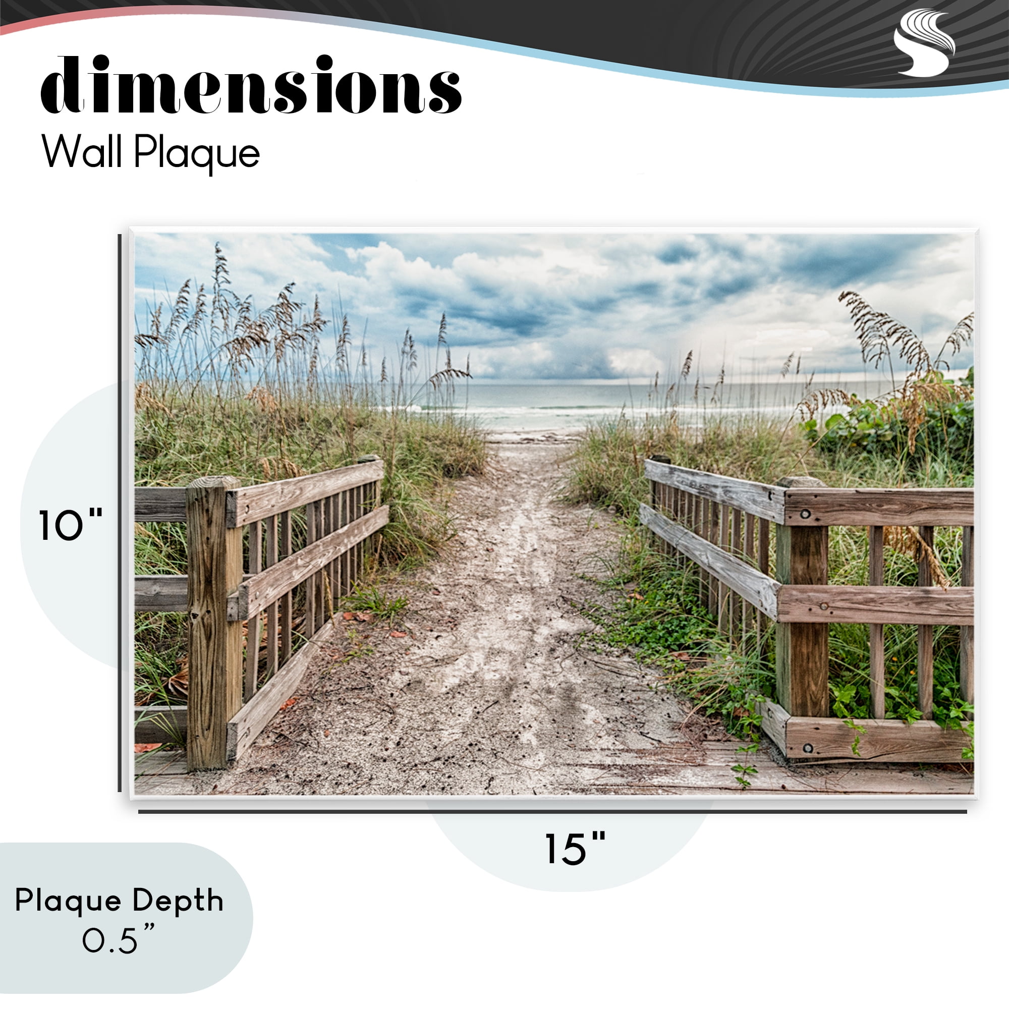 Stupell Industries Beach Entrance Fence Wall Plaque Art, design by Mary Lou Johnson
