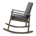 thumbnail image 3 of Outdoor Acacia Wood Rocking Chair with Cushion,Grey, 3 of 9