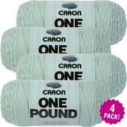 Caron One Pound Yarn - Pale Green, Multipack of 4