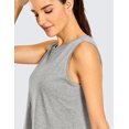 thumbnail image 3 of CRZ YOGA Women's Pima Cotton Sleeveless Loose Tank Tops Gym Yoga Tops Athletic Shirts, 3 of 7