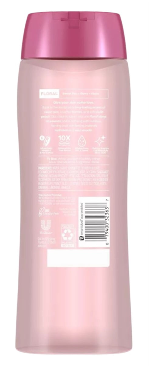 Suave Essentials Body Wash 18oz Sweet Pea + Violet (Pack of 3)
