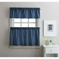 thumbnail image 4 of Curtainworks Solid Twill 3-Piece Kitchen Curtain Valance & Tier Set, Indoor, 56"W x 36"L, Adult, 4 of 4