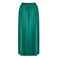thumbnail image 5 of Loopsun Womens Summer Skirts, Womens Solid Color A-line Satin Medium High Waist Elastic Waist Pleated Skirt Green XXXL, 5 of 5