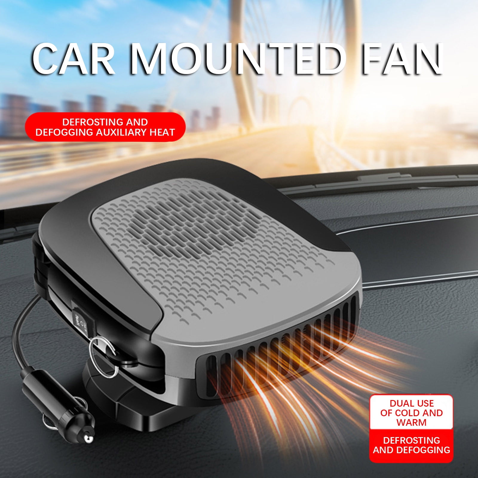Kyusrd Home Clearance!Car Warmer 12v Car Electric Heater Car Heater Heater Warmer Cold Wind Defrost Snow Defogger Fast and safe heating