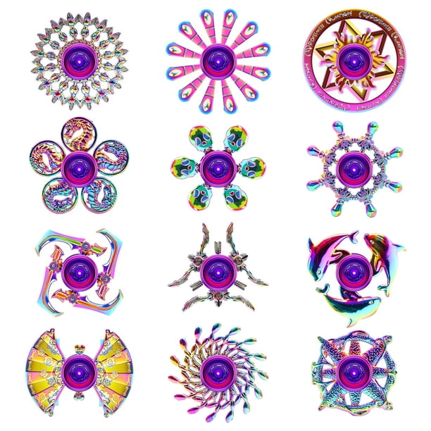 Juguetes de oficina Fidget Spinners para aliviar el estrés de oficina, paquete de 12 unidades