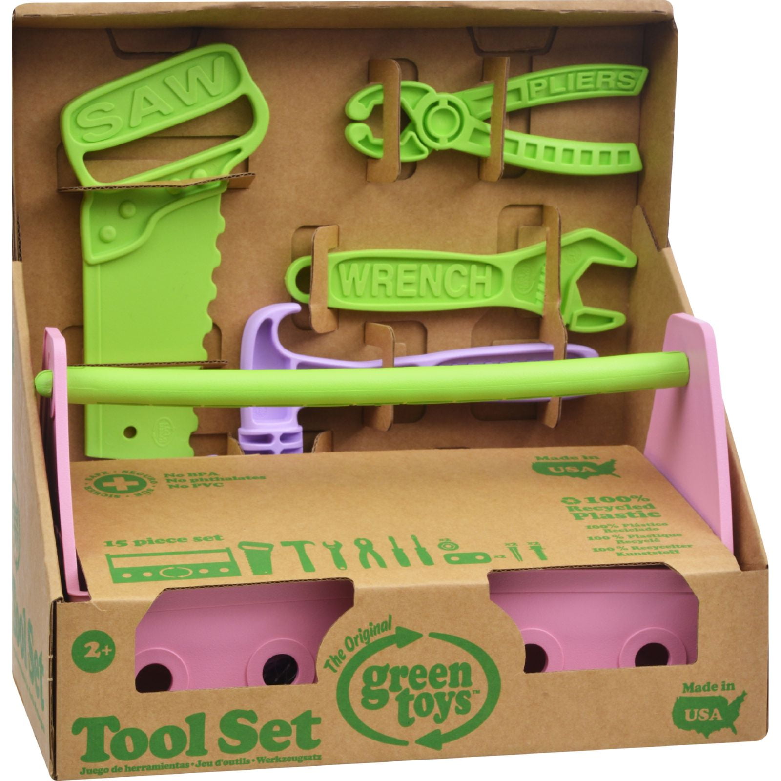green toys tool set pink