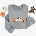 thumbnail image 3 of Ounisa Halloween Thanksgiving Crewneck Sweatshirts for Women Spooky Bat Ghost Pumpkin Printed Sweatshirt Oversized Crewneck Long Sleeve Pullover, 3 of 3