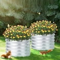 thumbnail image 5 of Aoodor 16.7" Tall 24" Metal Raised Garden Bed Kit, 2 Pack Outdoor Round Planter Box for Vegetables, Flowers, Herbs, Silver, 5 of 9