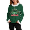 thumbnail image 6 of Karight Christmas Sweatshirts for Women Cute Funny Xmas Tree Graphic Shirt Loose Casual Holiday Party Pullover Tops, 6 of 7