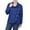 blue, variant on Womens Petites Asymmetrical Cowl Neck Button-Up