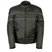 Nex Gen Men's Nylon Motorcycle Jacket w/ Reflective Piping SH212102