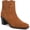 Saddle Brown Suede, variant on Women's Ivanna Ankle Boot Black Leather 7.5M
