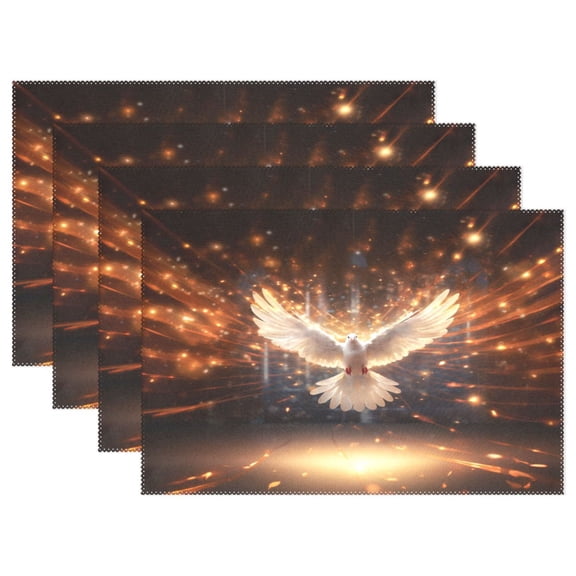 Ryvnso Placemats Set of 4 A Bird Flying Dining Mats Heat-Resistant Non-Slip Washable Table Mat