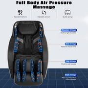 BestMassage Full Body Zero Massage Chair with Bluetooth 3D Speaker and Built-in Heat Therapy,Black