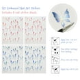 thumbnail image 2 of Wrapables 5D Embossed Colorful Flowers Nail Art Decal Stickers, Self Adhesive 3D Floral Design (Set of 4), Holographic Butterflies, 2 of 4