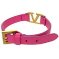 thumbnail image 3 of Pre-Owned Valentino Garavani V Leather Pink Bracelet 0891Valentino (Good), 3 of 10