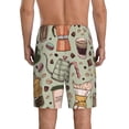thumbnail image 3 of Fotbe Coffee Makers Macaroons Chocolate Pajama Shorts for Men, Men's Pajama Bottoms, Sleepwear,Short Pajama Pants-Small, 3 of 9