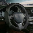thumbnail image 1 of 38Cm Car Steering Wheel Cover Anti-Slip Sandwich Sport Type Protector Breathable Black, 1 of 10