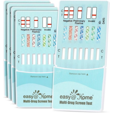 Easy@Home 7 Panel Urine Drug Test Kit, At-home Multidrug Screen, 5 pack