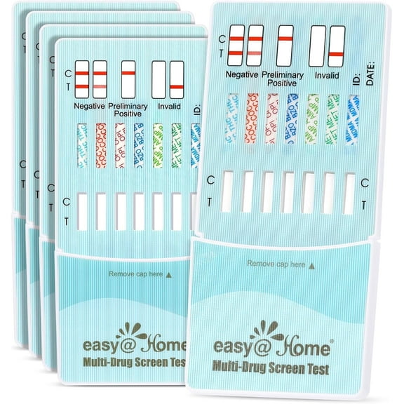 Easy@Home 7 Panel Urine Drug Test Kit, At-home Multidrug Screen, 5 pack