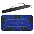 thumbnail image 1 of 1.8m Rubber Texas Hold'em Poker Mat Portable Pokers Tablecloth with Carry Bag Smooth Poker Set Board Game Mat Poker Accessory, 1 of 6