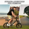 thumbnail image 3 of AVDLEU Electric Bike,16" Fat Tire Ebike,500W Motor,48V 12Ah Removable Battery,4x Suspension,38 Miles Pure Electric,55 Miles Pedal, 3 of 9