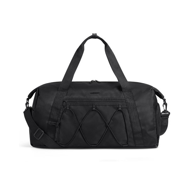 Bolsa de gimnasio BAGSMART Bolsa de gimnasio con compartimento para zapatos negra