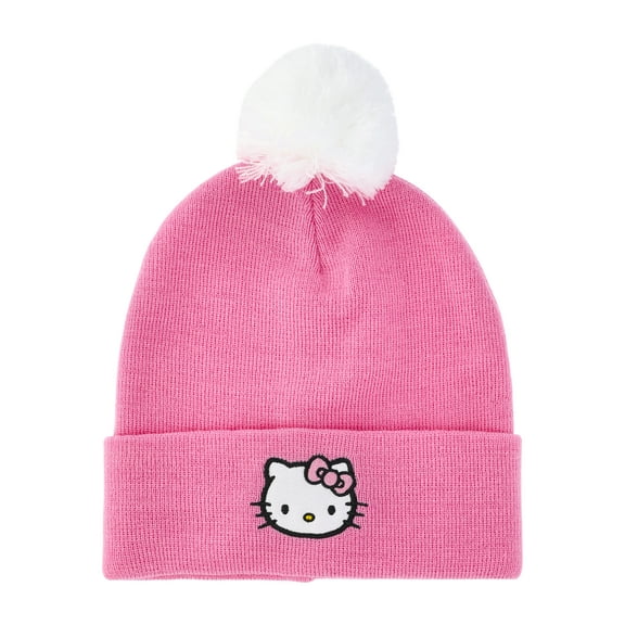 Hello Kitty Girl's Beanie Hat and Gloves Set, 2-Piece
