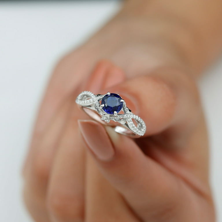 Walmart blue shop sapphire rings