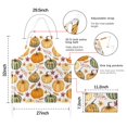 thumbnail image 7 of Fall Pumpkins Leaves Pattern Apron-Garden Aprons for Women with Pockets-Cotton Linen Waterproof Kitchen Cooking Gardening Aprons Adjustable for Kitchen,Cooking,BBQ and Salon 33"x27", 7 of 7
