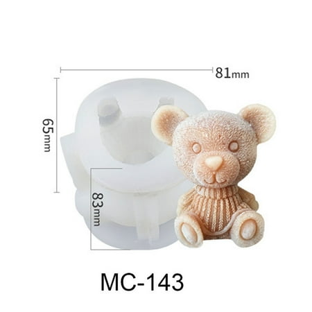 

Liveday Bear Shape Ice Silicone Mold Animal Coffee Milk Teas Ice Cubes Mould DIY Hockey Ice Cubes Maker Kitchen Bar