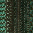 thumbnail image 1 of Ahgly Company Machine Washable Indoor Square Abstract Turquoise Blue Modern Area Rugs, 6' Square, 1 of 4