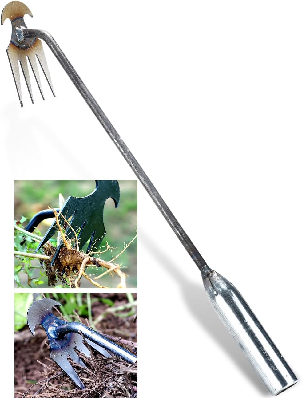 Gardens Weed Puller Manual Household Agricultural Tool Remover Weeding Loosening,Weeding Artifact Uprooting Weeding Tool for Garden Weed Removal Tool with Handle - image 3 of 6