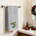 thumbnail image 7 of Funny Christmas Santa Hand Towels for Bathroom Kitchen- 100% Cotton Soft Absorbent Winter Holiday Bath Towels Cute Decor - Fun Novelty Christmas Xmas Secret Santa Gifts for Women Mom - Set of 2,Gray, 7 of 7