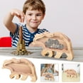 thumbnail image 2 of SLYNSHome Piggy Bank,Wooden Bears Piggy Bank for Kids Adult,Reusable Piggy Bank with Transparent Window,Suitable as Money Savings Box Home Decoration Birthday Gift, 2 of 8